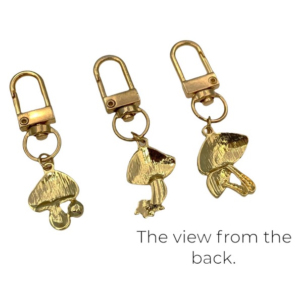 Evenchae Retro Mushroom Keychains - Set of 3, Gift Bag - Picture 4 of 6